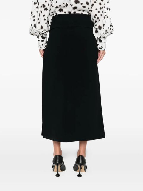 Rowen Rose buckle mini skirt - Black