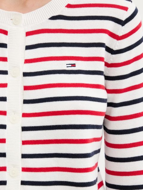 Tommy Jeans kardigan bawełniany damski kolor czerwony lekki DW0DW20976