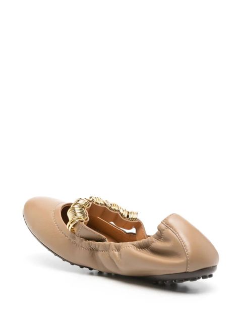 Tod's leather ballet flats - Brown