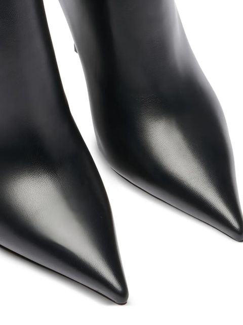 Casadei pointed toe heel boots - Black