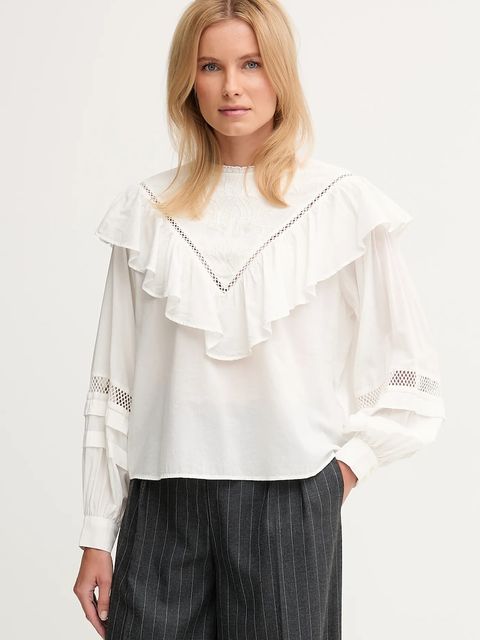 Pepe Jeans bluzka damska kolor biały gładka PL3051272 - zdjęcie produktu nr 1