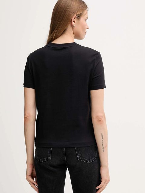 Calvin Klein Jeans t-shirt bawełniany damski kolor czarny LV047D210G
