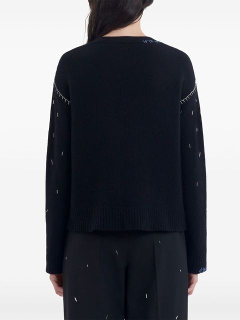 Marni front-tie fastening cardigan - Black