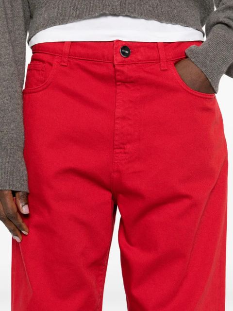 Róhe belt-loop pocket jeans - Red