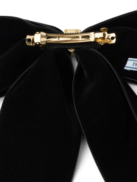 Prada velvet bow hair clip - Black - zdjęcie produktu nr 2