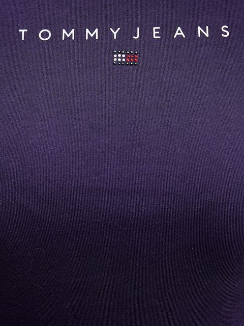Tommy Jeans t-shirt bawełniany damski kolor fioletowy DW0DW21550 - zdjęcie produktu nr 2