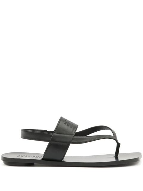 MM6 Maison Margiela logo-debossed leather sandals - Black - zdjęcie produktu nr 1
