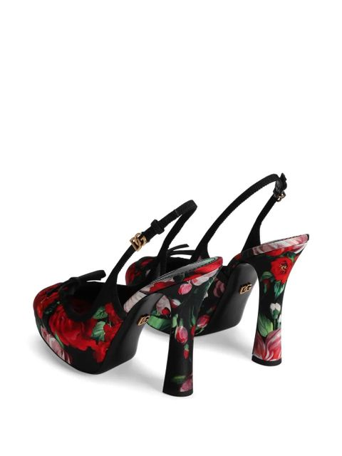 Dolce & Gabbana floral-print pumps - Black - zdjęcie produktu nr 2