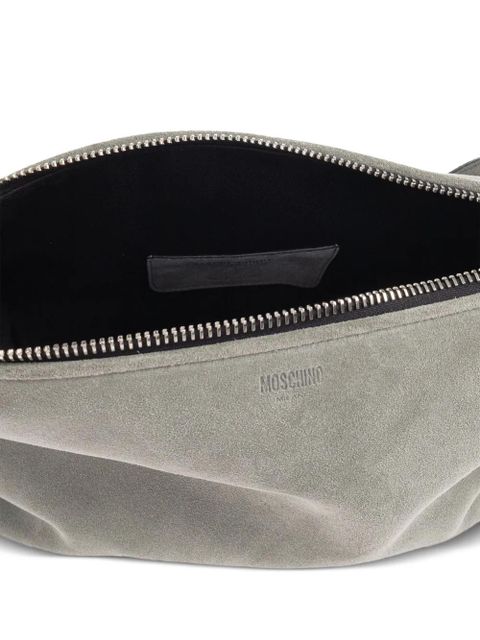 Moschino suede zip-fastening shoulder bag - Grey