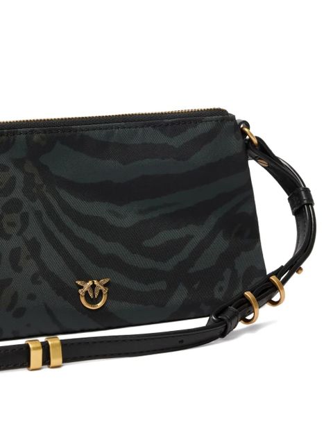PINKO animal-print zip clutch bag - Black