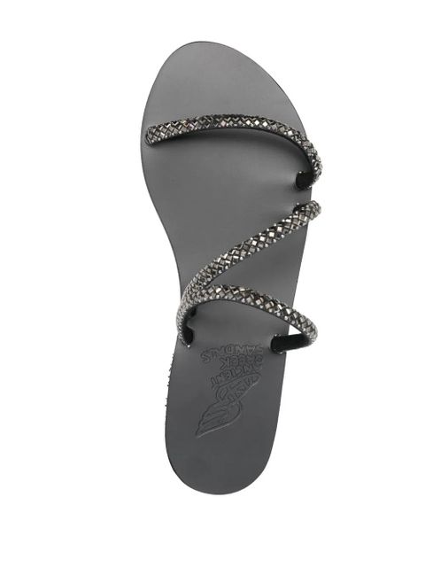 Ancient Greek Sandals Polytimi crystal-embellished sandals - Black