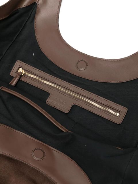 PINKO buckle detail shoulder bag - Brown