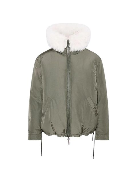 Yves Salomon fur-hooded jacket - Green - zdjęcie produktu nr 2