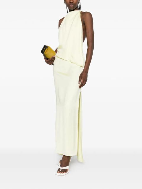 Sportmax Dolmen asymmetric midi dress - Yellow - zdjęcie produktu nr 2