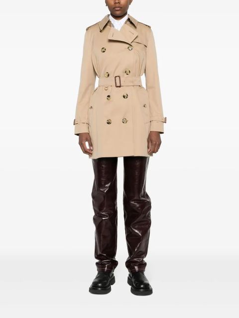 Burberry Short Kensington Heritage cotton trench coat - Brown