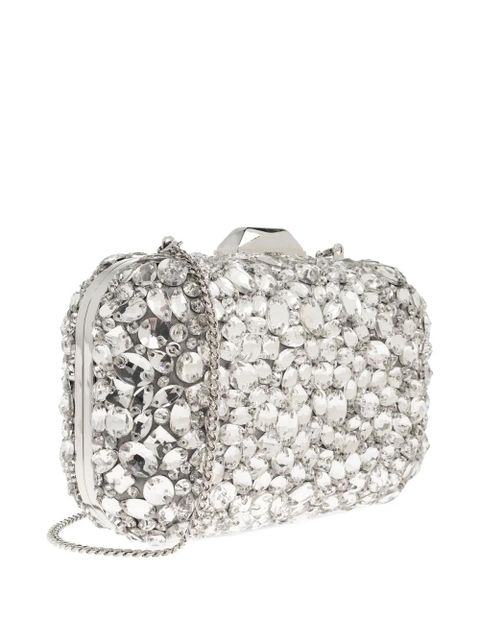 Jimmy Choo Cloud crystal-embellished clutch bag - Silver