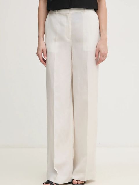 Calvin Klein spodnie z domieszką lnu - zdjęcie produktu nr 2