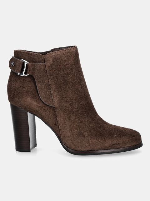 Lauren Ralph Lauren botki zamszowe Tasha Bt Hl kolor brązowy na słupku 802980068002 - zdjęcie produktu nr 2