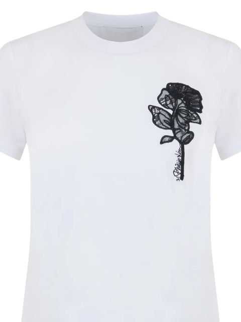 3.1 Phillip Lim flower embroidery T-shirt - White