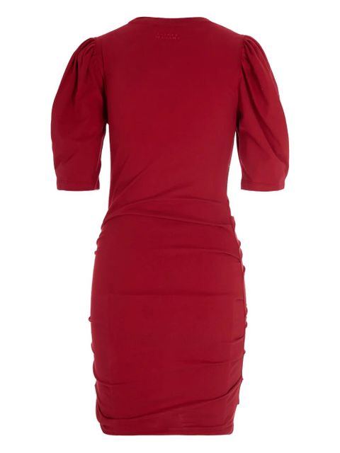 ISABEL MARANT ruched-sleeve dress - Red - zdjęcie produktu nr 2