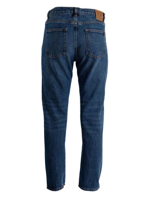 TOTEME five-pocket logo-patch jeans - Blue - zdjęcie produktu nr 2