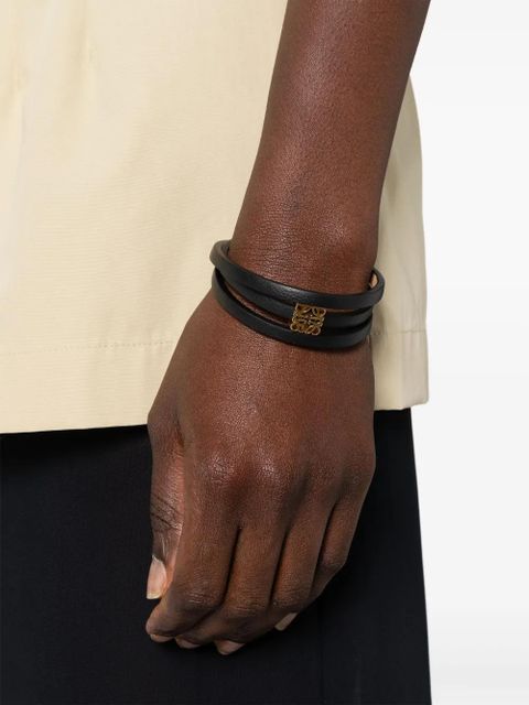 LOEWE Twist leather bangle - Black - zdjęcie produktu nr 2