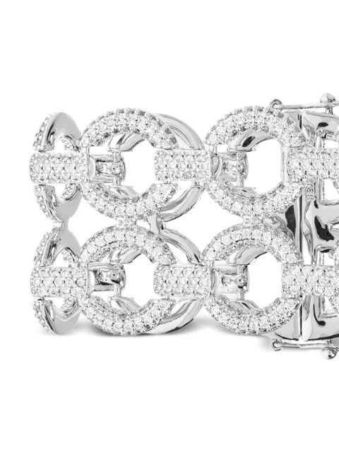 Self-Portrait crystal-embellished chain bracelet - Silver