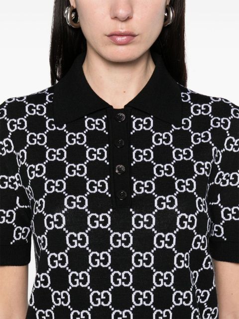 Gucci reversible GG-jacquard polo top - Black