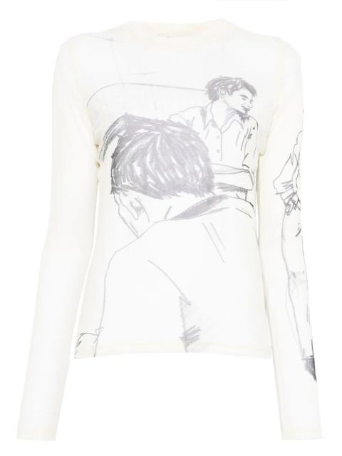 JW Anderson long-sleeves T-shirt - Neutrals - zdjęcie produktu nr 1