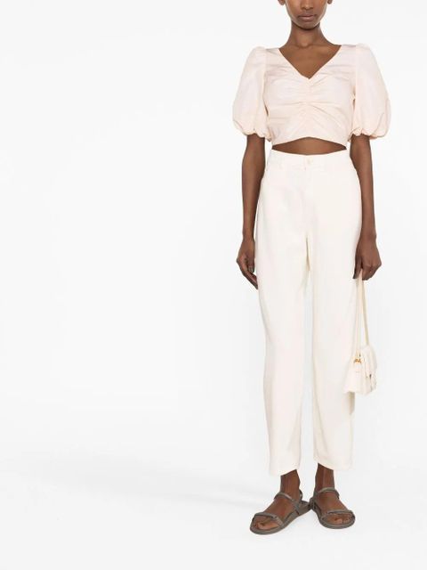 PINKO puff-sleeve cropped blouse - zdjęcie produktu nr 2