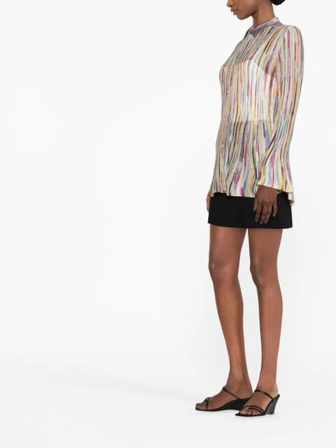 Missoni striped long-sleeve shirt - Pink
