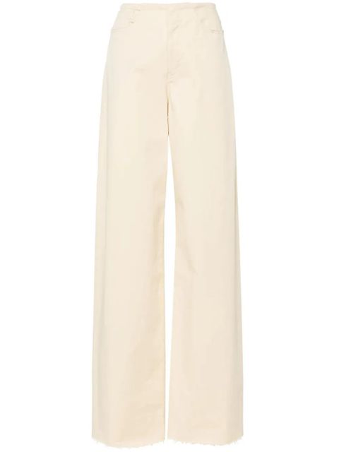 MM6 Maison Margiela distressed wide-leg trousers - Yellow - zdjęcie produktu nr 1