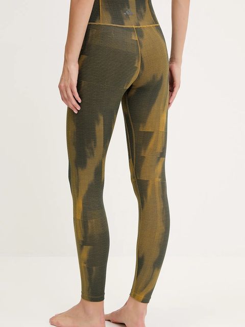 adidas Performance legginsy do jogi All Me kolor zielony wzorzyste JJ3876