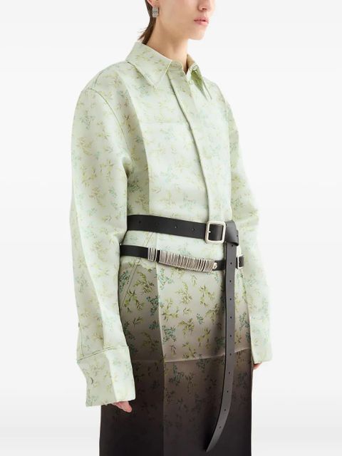 Jil Sander floral-print shirt - Green - zdjęcie produktu nr 2