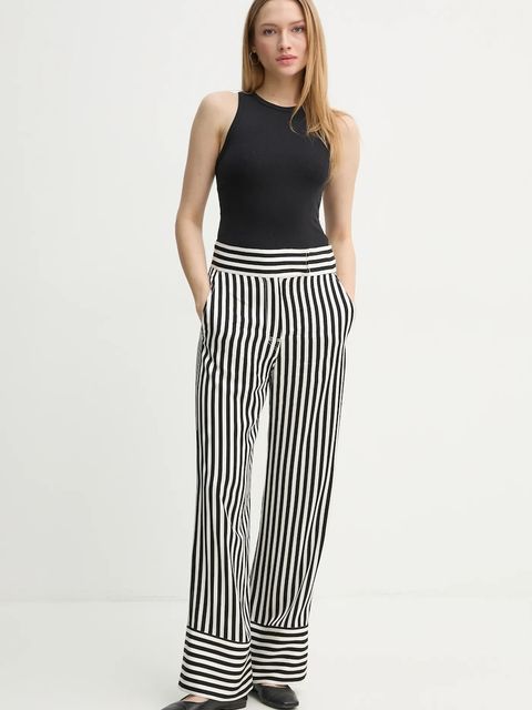 Day Birger et Mikkelsen spodnie Gabin damskie kolor czarny proste high waist DAY65243685