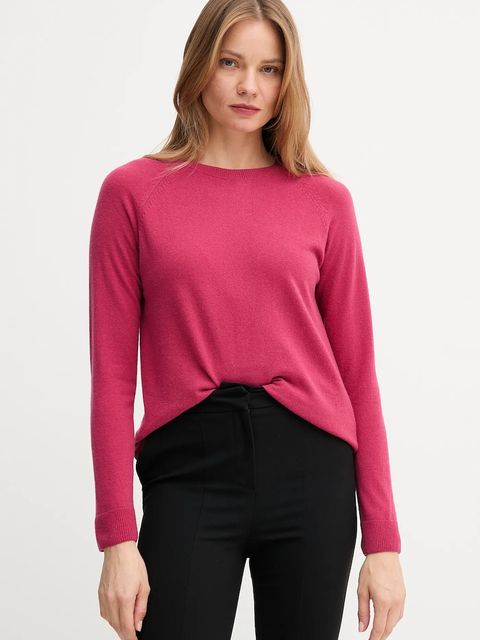 United Colors of Benetton sweter z domieszką wełny damski kolor różowy 1035D1P17