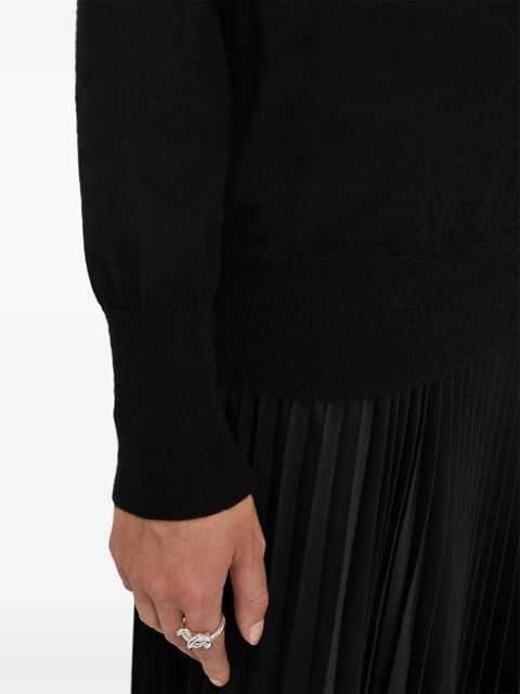 Jil Sander V-neck cashmere top - Black
