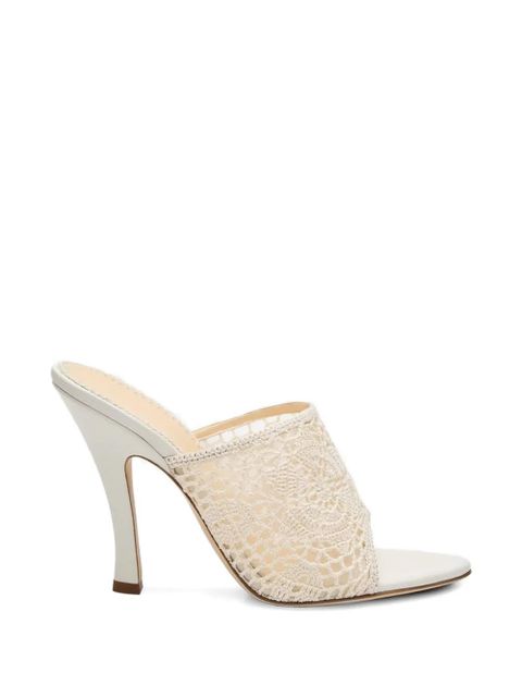 Magda Butrym crochet-knit open-toe mules - White - zdjęcie produktu nr 1