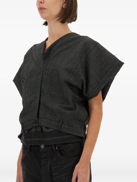 Balenciaga V-neck tailored blouse - Grey