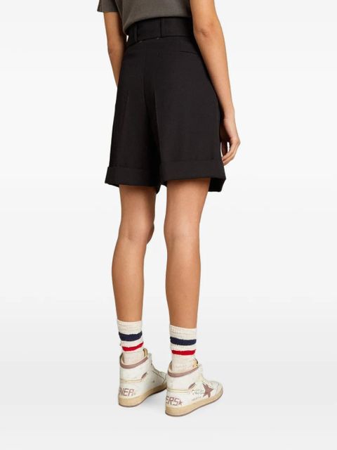 Golden Goose belted black shorts - Blue