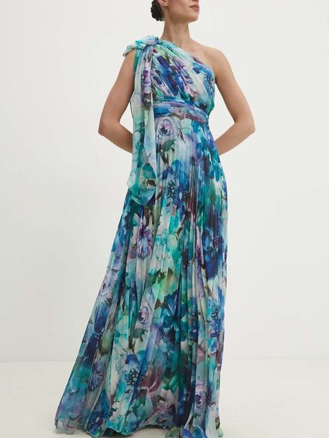 Answear.LAB sukienka kolor niebieski maxi rozkloszowana - zdjęcie produktu nr 1