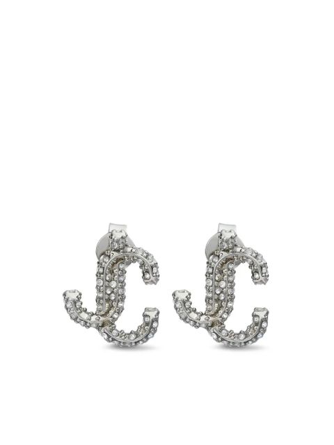 Jimmy Choo JC crystal-embellished stud earrings - Silver - zdjęcie produktu nr 1