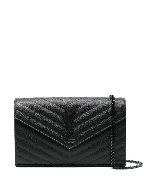 Saint Laurent Classic Cassandre chain wallet - Black - zdjęcie produktu nr 1