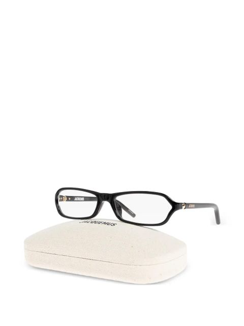 Jacquemus rectangle-frame glasses - Black