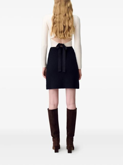 Claudie Pierlot ribbed-knit mini skirt - Black