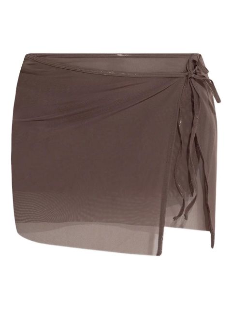 Bond-eye side-tie mesh skirt - Brown - zdjęcie produktu nr 1