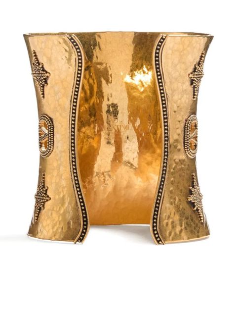 Valentino Garavani Cuffy hammered-pattern bracelet - Gold