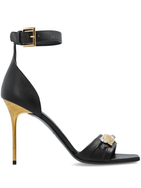 Balmain 110mm leather sandals - Black - zdjęcie produktu nr 1