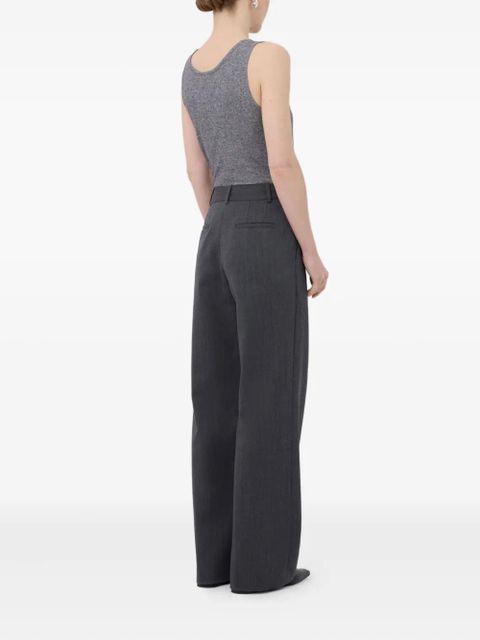LouLou de Saison Tara double-pleated wool trousers - Grey