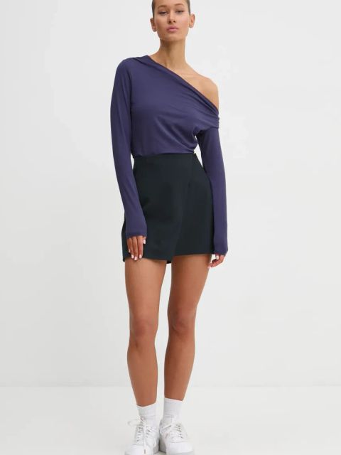 Abercrombie & Fitch longsleeve damski kolor granatowy odkryte plecy KI139-3688